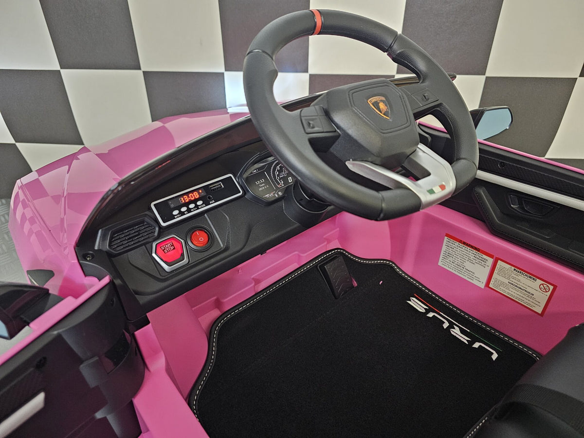 Lamborghini Urus 12V elbil för barn – 1 person, rosa