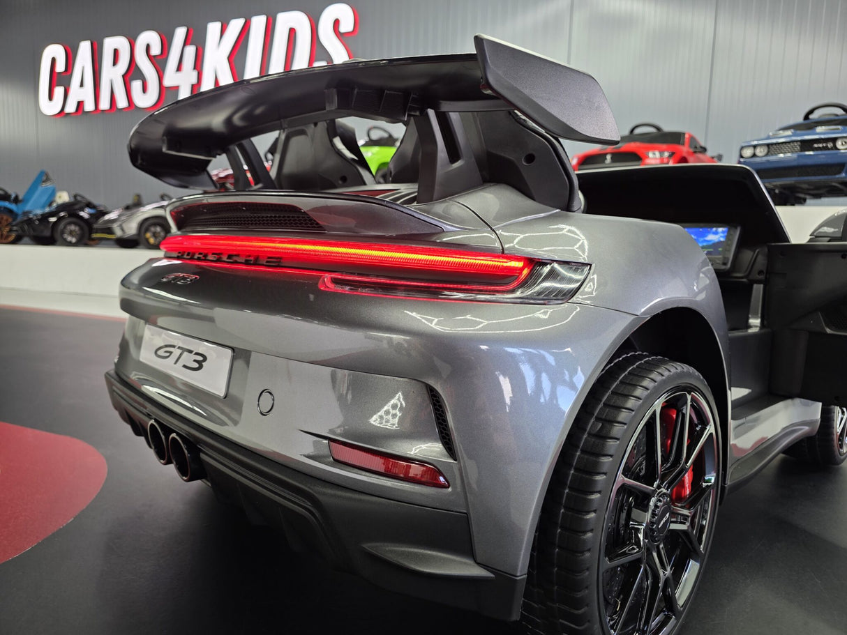 Porsche 911 24 volt GT3 børnebil metallic grå