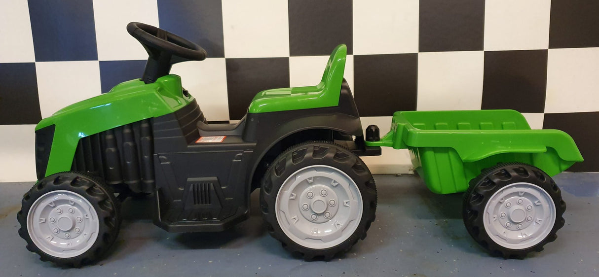 Barntraktor 6V – 1 person, grön