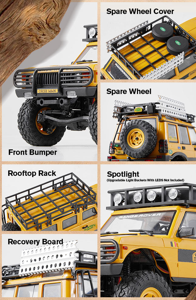 1/24 Land rover Defender 90 FCX24M crawler RTR kit - Camel Trophy