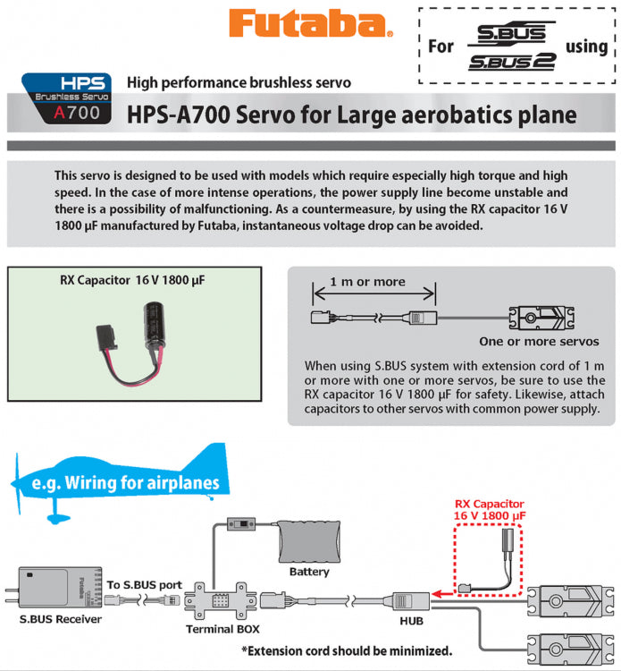 HPS-AA702 Airplane Servo 41kg 0.075s HV/S.BUS2