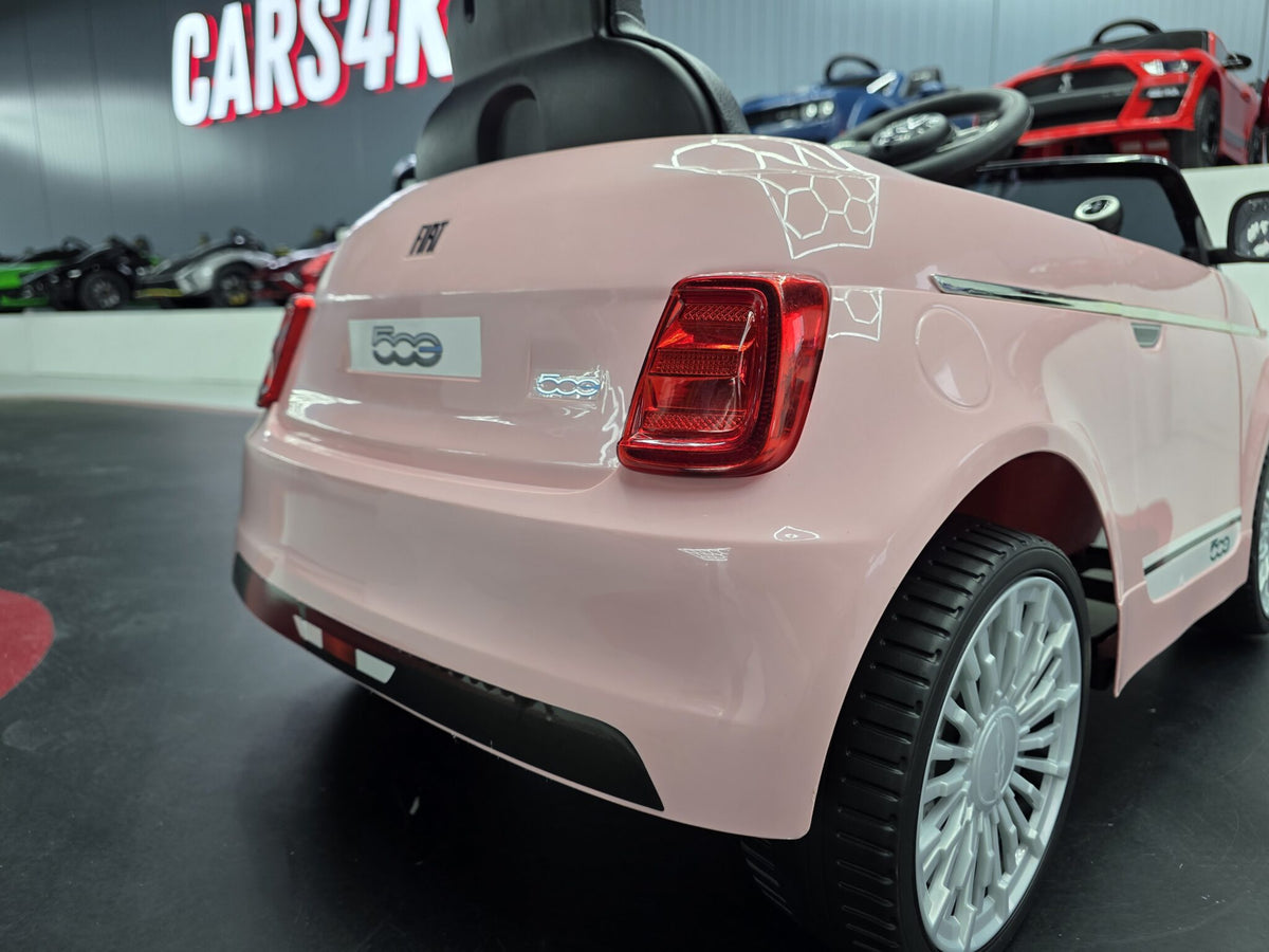 Fiat 500 12V elbil för barn – rosa