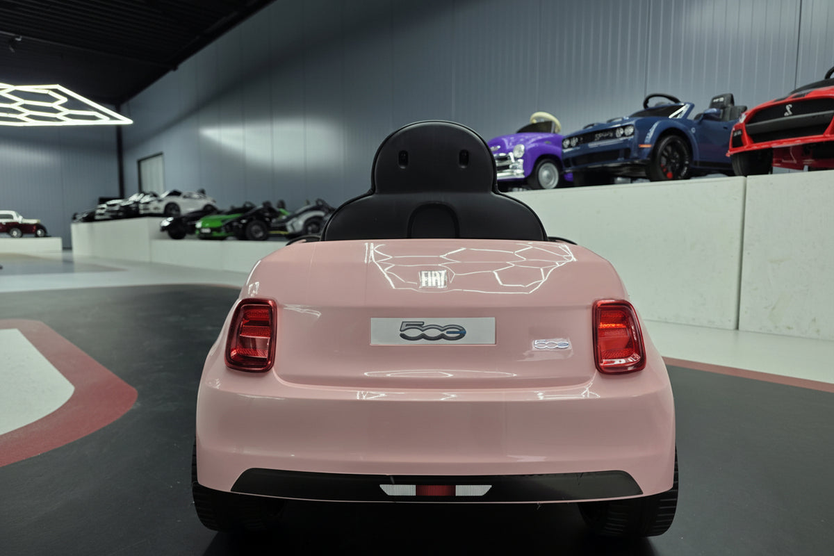 Fiat 500 12V elbil för barn – rosa