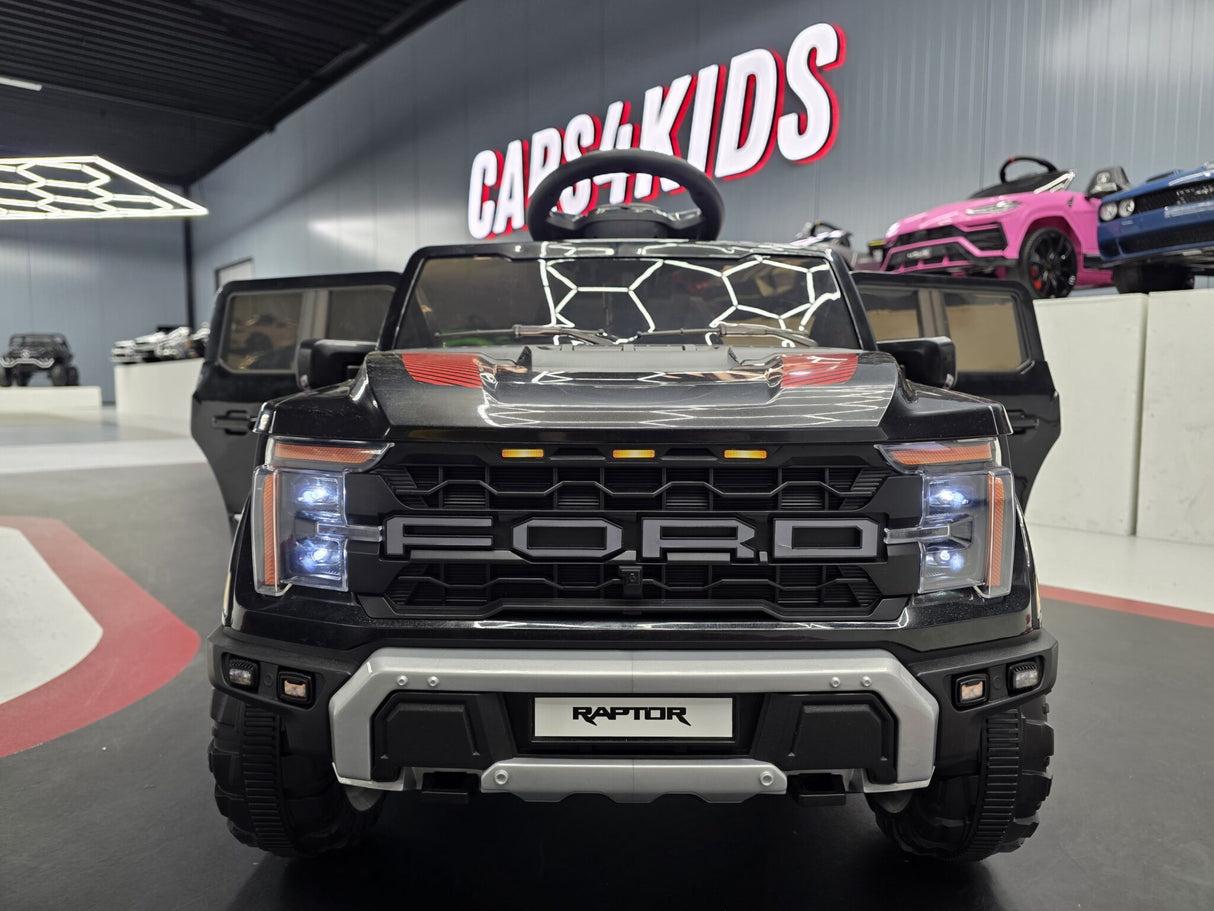 Ford Raptor 1-personers 12 volt sort børnebil