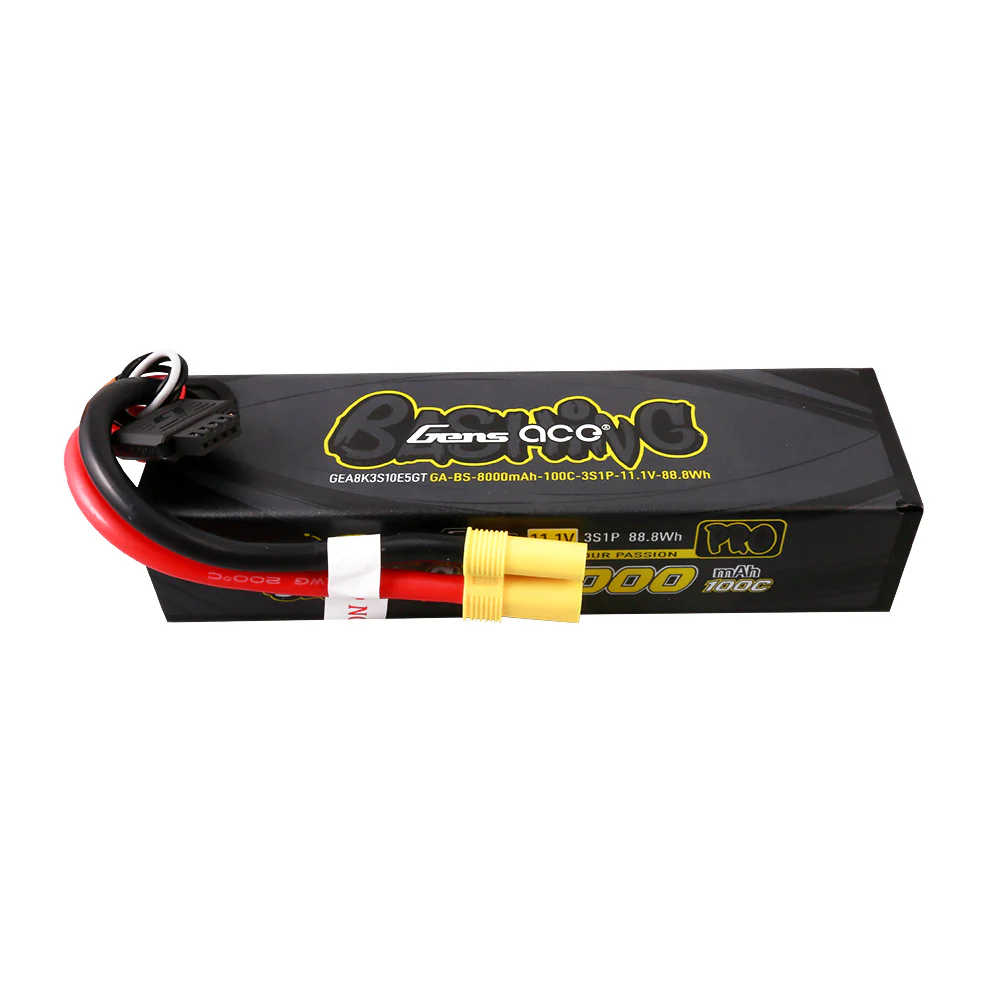 GENS ACE GE5-8000-3C5GT - GensAce Extreme LiPo 3S 11.1V-8000-100C EC5 157x47x34mm 515g G-Tech