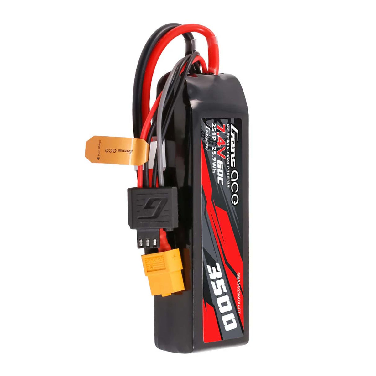 GENS ACE GEA352S60X6GT - GensAce G-Tech Hard 2S 7.4V-3500-60C 100x34x22mm 179g XT60