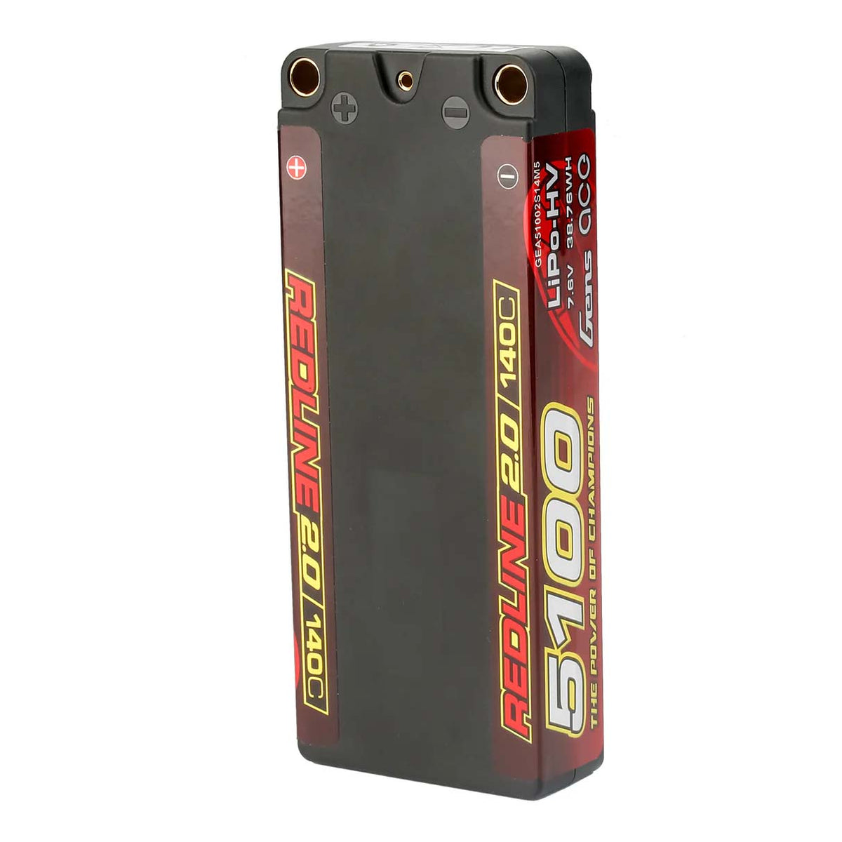 GENS ACE GEA51002S14M5 - GensAce Redline 2.0 Mid Size 2S HV 7.6V-140C-5100 113x47x19mm 191g