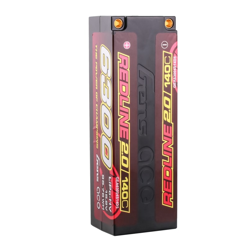 GENS ACE GEA63004S14D5 - GensAce Redline 2.0 4S HV 15.2V-140C-6300 139x47x37mm 452g