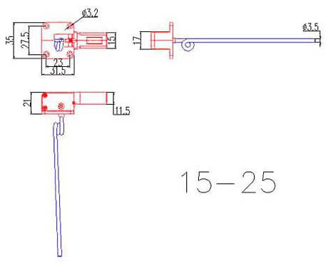 15 - 25 90 Degree Main Electric Retract Unit