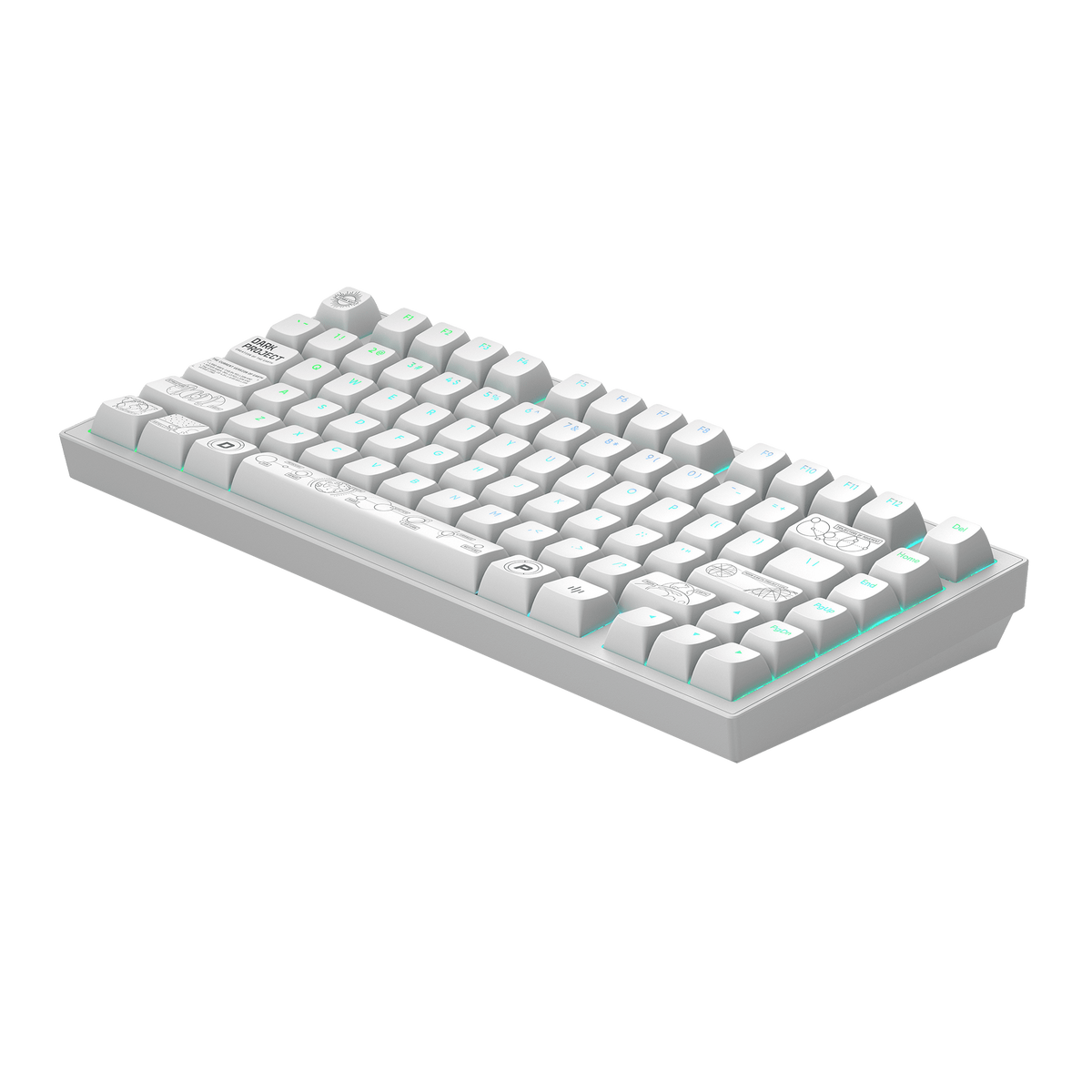 Dark Project ALU Terra Nova White - Wireless Gaming Keyboard (ANSI)