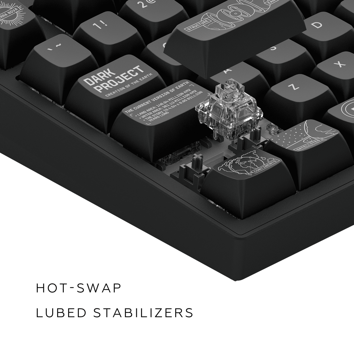 Dark Project ALU Terra Nova Black - Wireless Gaming Keyboard (ANSI)