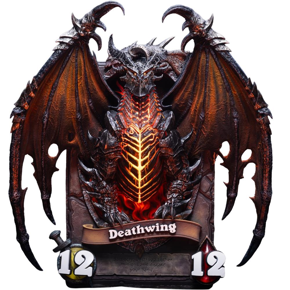 Blizzard Hearthstone Deathwing Art Statue Frame