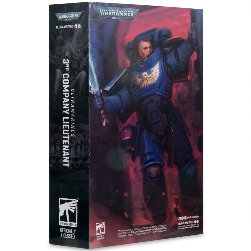 Warhammer 40,000 Total War 3rd Company Lieutenant (Ultramarines) 7in Action Figure McFarlane Toys