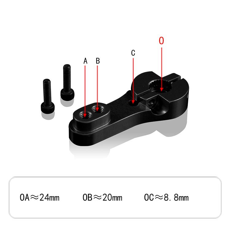 POWER HD HD-METALARMD - Black Aluminium Super Strong Servo Horn 25t