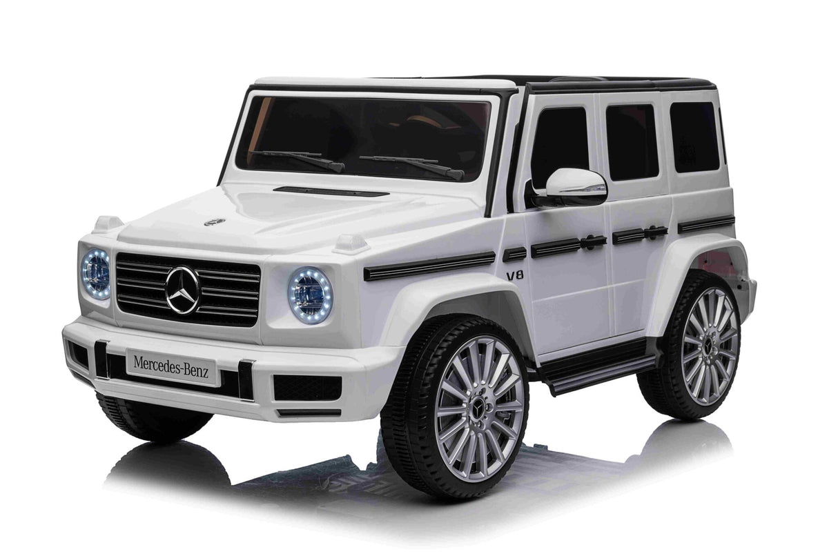 Mercedes-Benz G500 12V elbil för barn – 1 person, vit