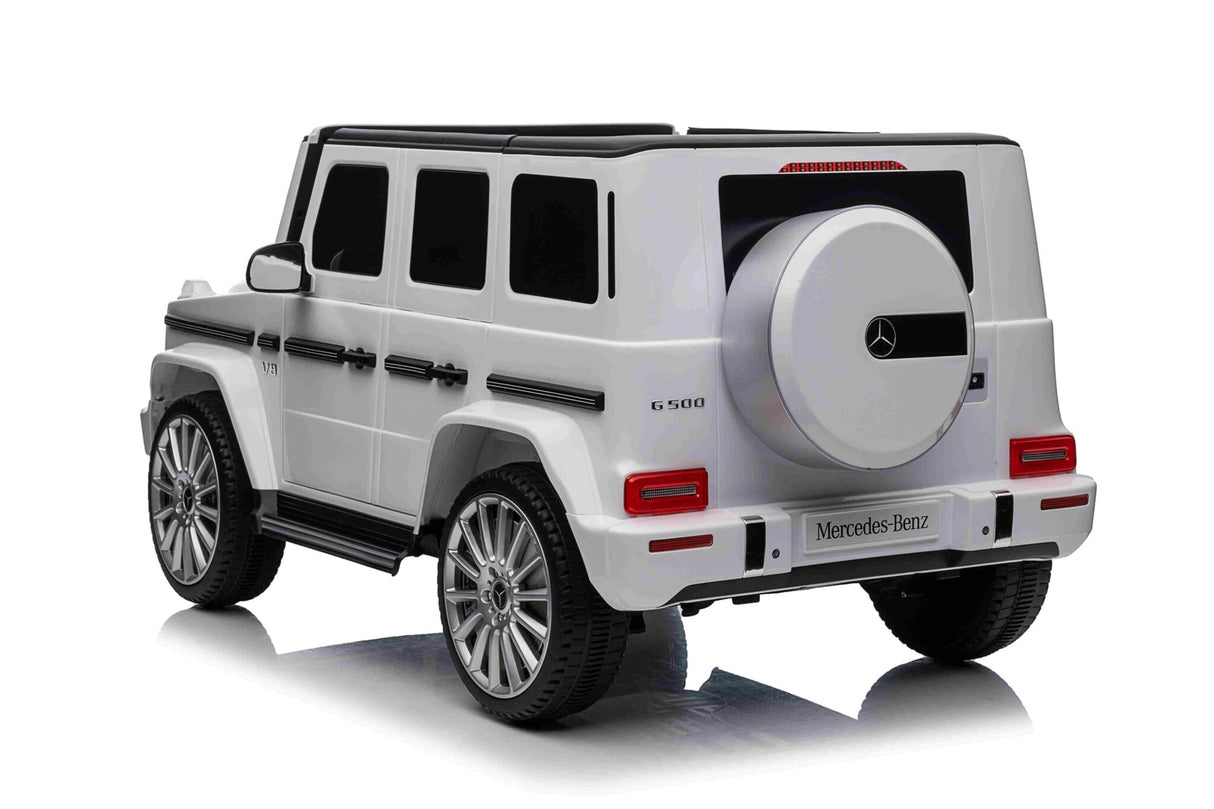 Mercedes-Benz G500 12V elbil för barn – 1 person, vit