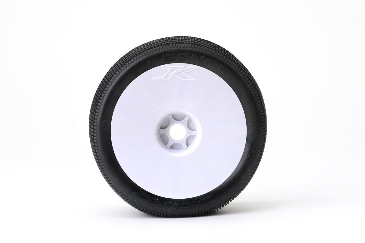 JETKO JK1204SSG - Jetko Lesnar Super Soft 1:8 Truggy Pre-glued on White Rims 2 pcs