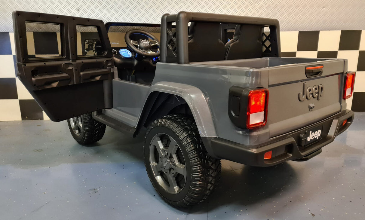 Jeep Gladiator 12V elbil för barn med fjärrkontroll – 2 personer, röd