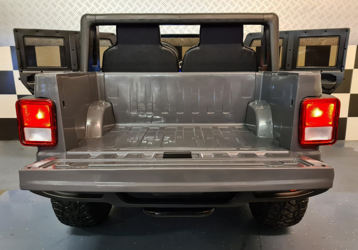 Jeep Gladiator 12V elbil för barn med fjärrkontroll – 2 personer, röd