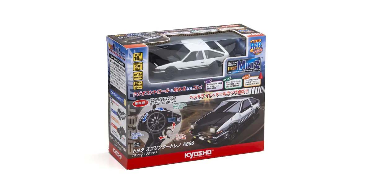 KYOSHO EGG K.66612A - Kyosho First Mini-Z 1:28 Toyota Sprinter Trueno AE86 WH/BK