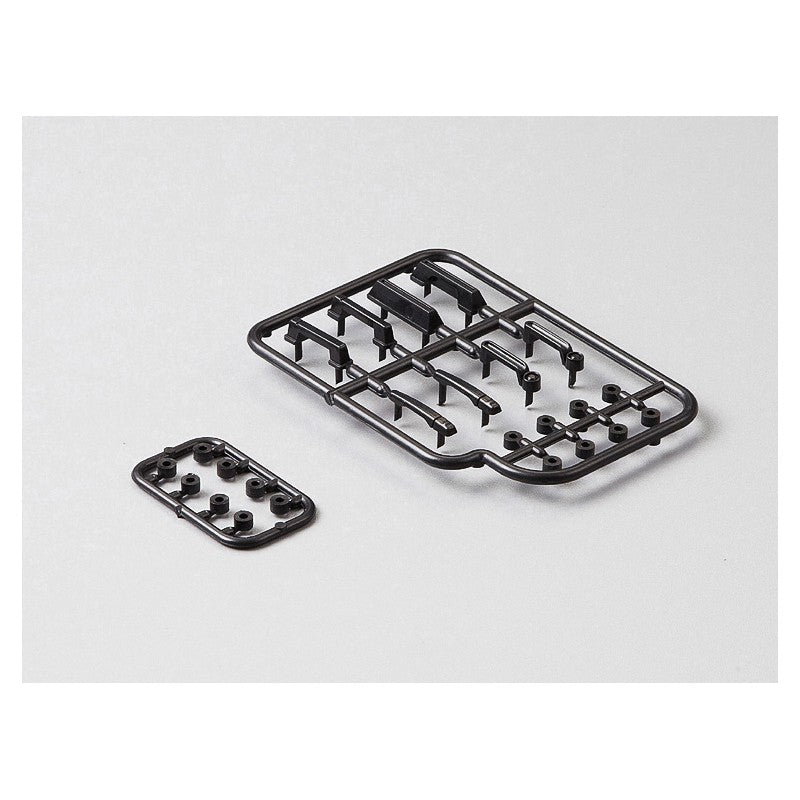 Door handles set, black plastic