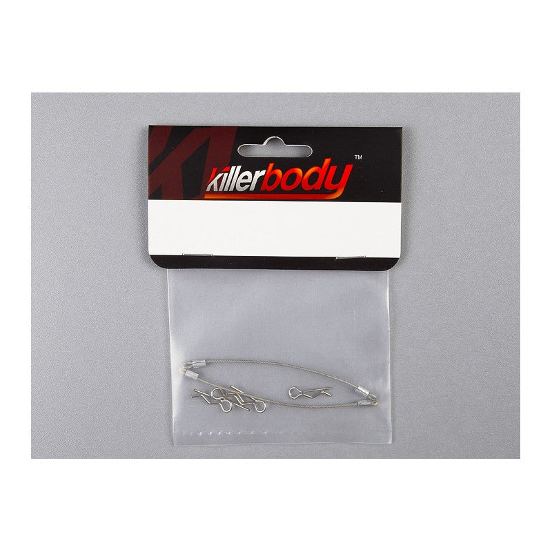 Body Clips (4pcs.) with Metal cord 120mm (2pcs.)