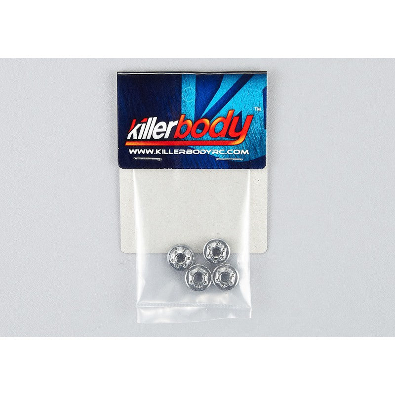 DISC.. Aluminum wheel nuts (gray) 4pcs.