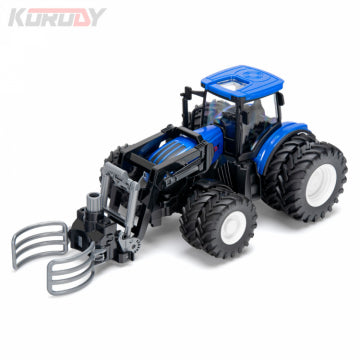 Fjernstyret traktor med greb foran og tvillingehjul – Korody 1:24