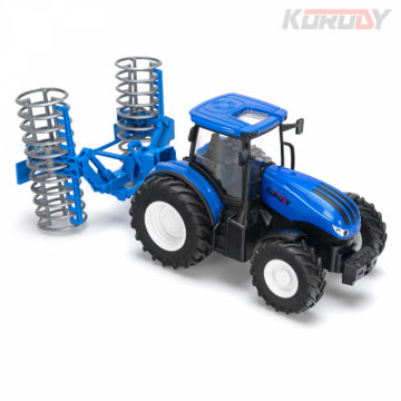 Fjernstyret traktor med planer og enkelthjul – Korody 1:24