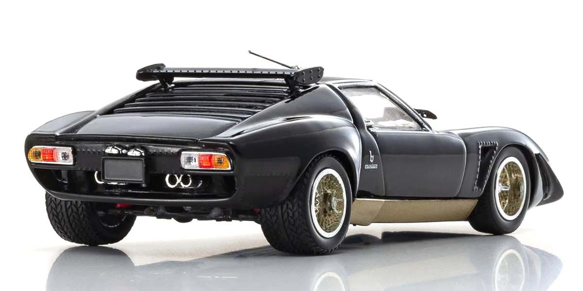 KYOSHO DIE CAST KS03203BKG - Kyosho 1:43 Lamborghini Miura SVR 1970 Black-Gold