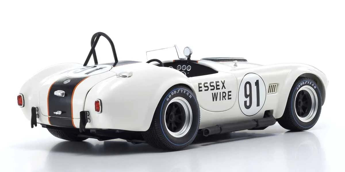 KYOSHO DIE CAST KS08047EW - Kyosho 1:18 Shelby Cobra 427 S/C Essex Wire Bridgehampton 1965 Nr.91