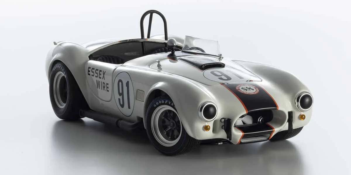 KYOSHO DIE CAST KS08047EW - Kyosho 1:18 Shelby Cobra 427 S/C Essex Wire Bridgehampton 1965 Nr.91