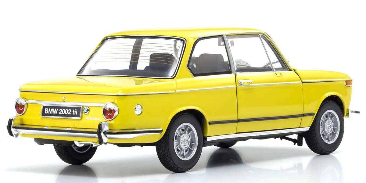 KYOSHO DIE CAST KS08543GF - Kyosho 1:18 BMW 2002 Tii 1972 Yellow