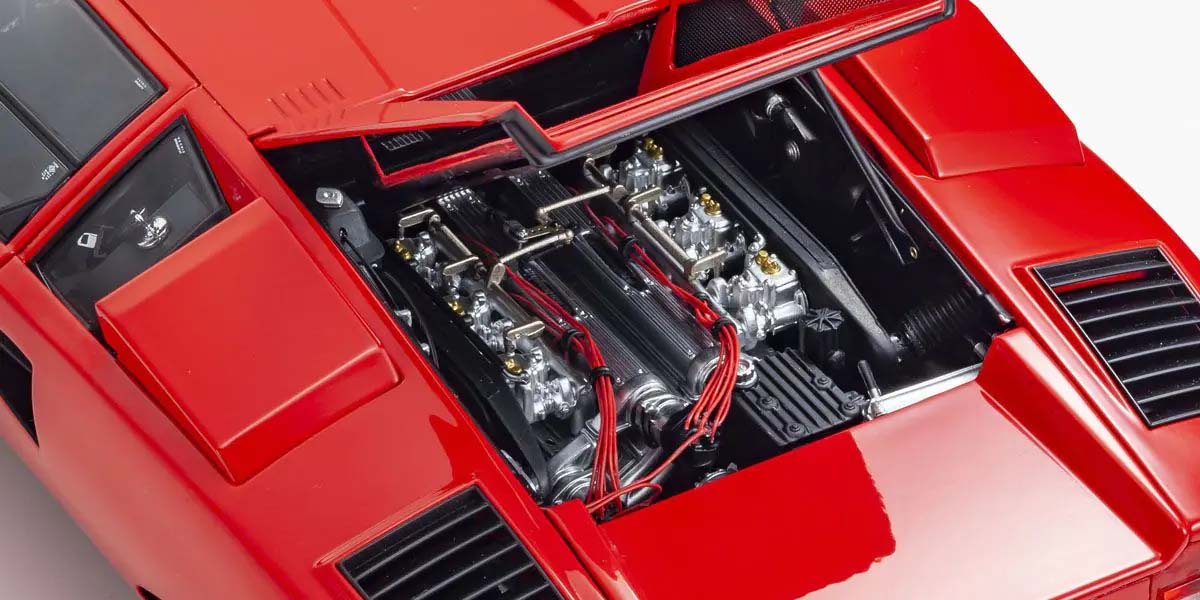KYOSHO DIE CAST KS08611R - Kyosho 1:12 Lamborghini Countach LP400 1974 Red