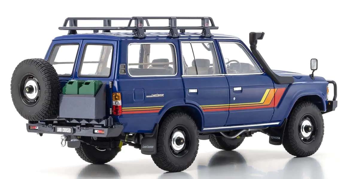 KYOSHO DIE CAST KS08956XBL - Kyosho 1:18 Toyota Land Cruiser 60 1980 Blue