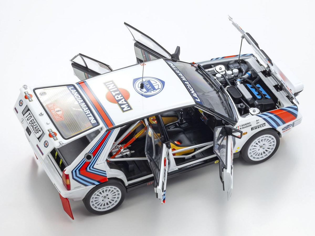 KYOSHO DIE CAST KS08960A - Kyosho 1:18 Lancia Delta HF 4WD Monte Carlo 1987 Team Martini Nr.6
