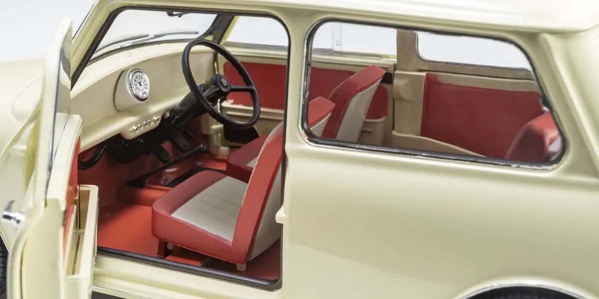 KYOSHO DIE CAST KS08964W - Kyosho 1:18 Morris Mini Minor Old English White