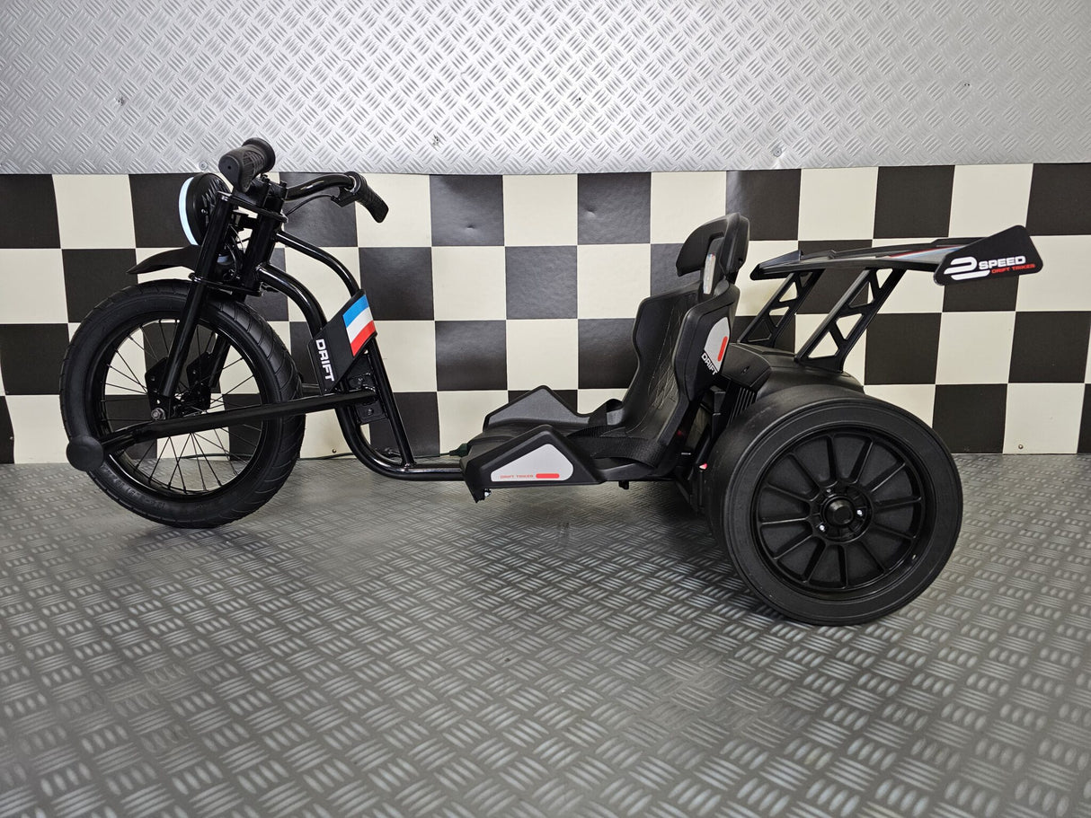 Elektrisk trehjulig motorcykel 24V för barn – svart
