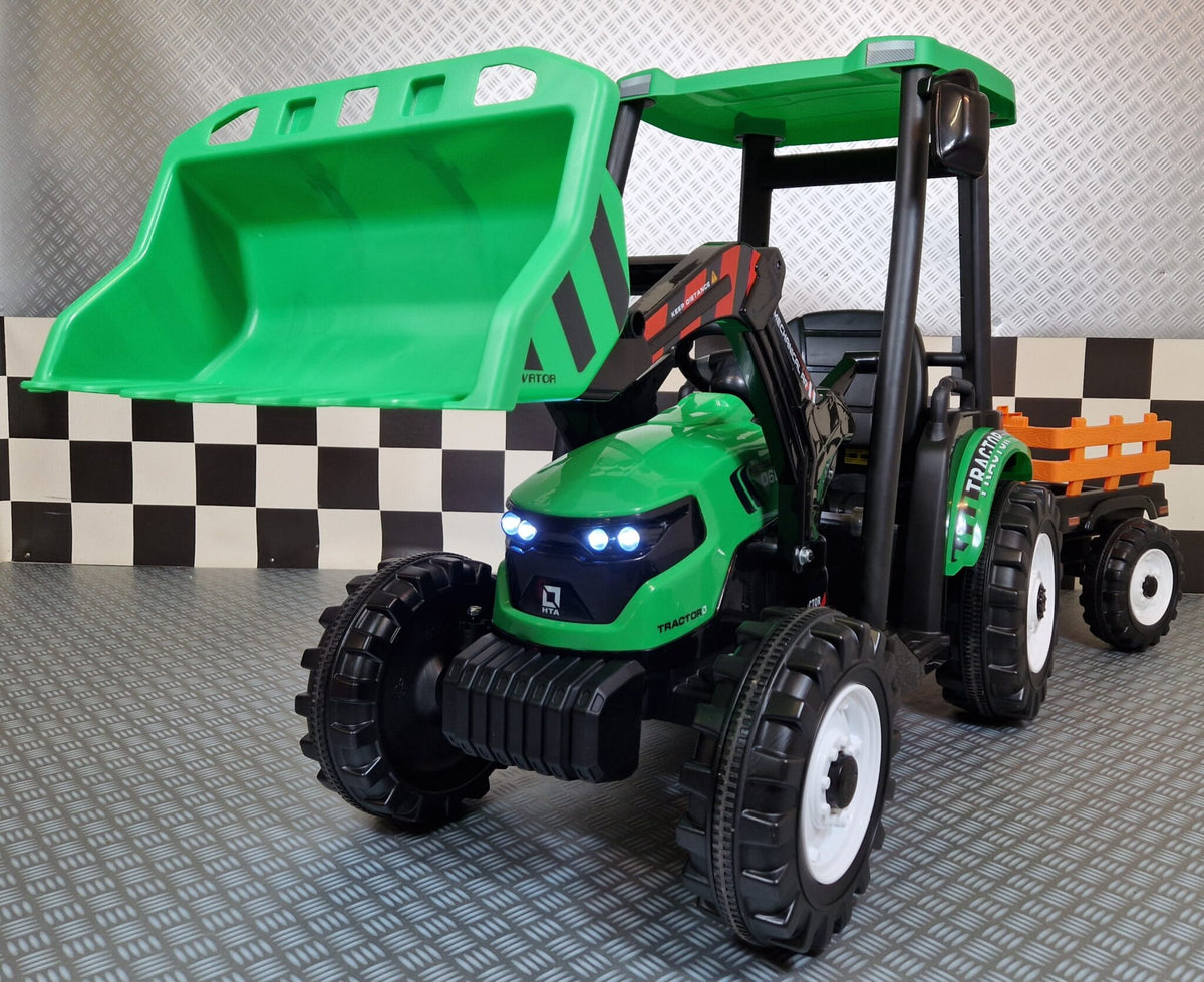 Barntraktor 24V med släp