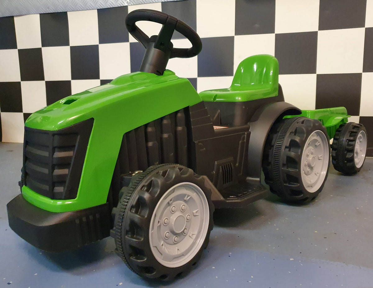 Barntraktor 6V – 1 person, grön