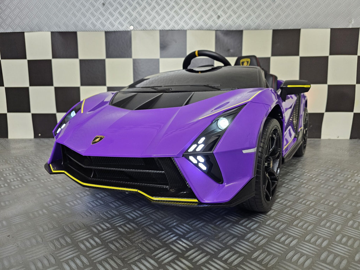 Børnebil Lamborghini Auténtica lilla 12 volt