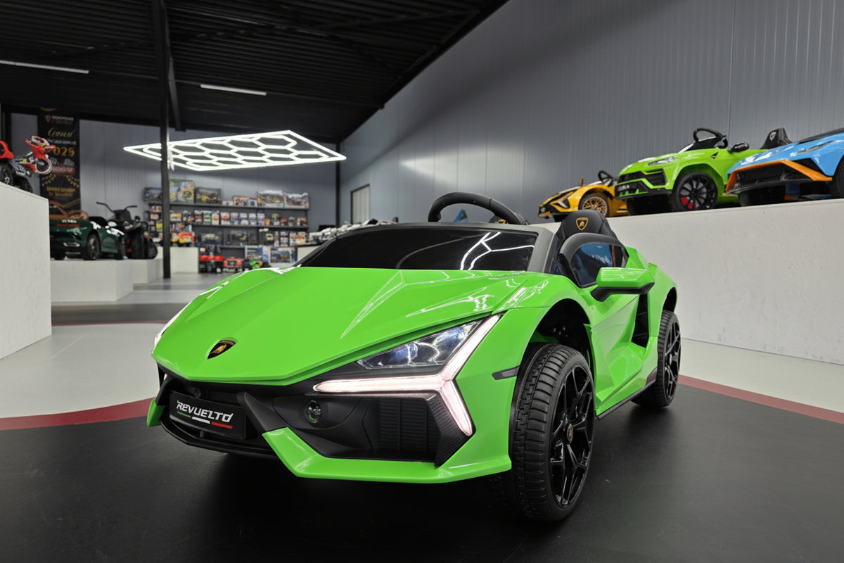 Lamborghini Revuelto 24V elbil för barn – 2 personer, grön