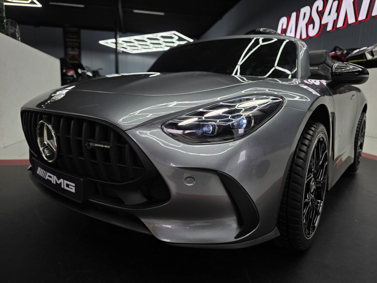 Mercedes-Benz GT63 24V elbil för barn – 2 personer, metallic grå