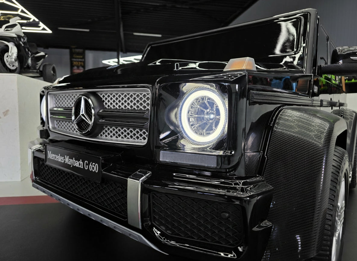 Mercedes-Benz Maybach XXL 24V elbil för barn – 2 personer, svart