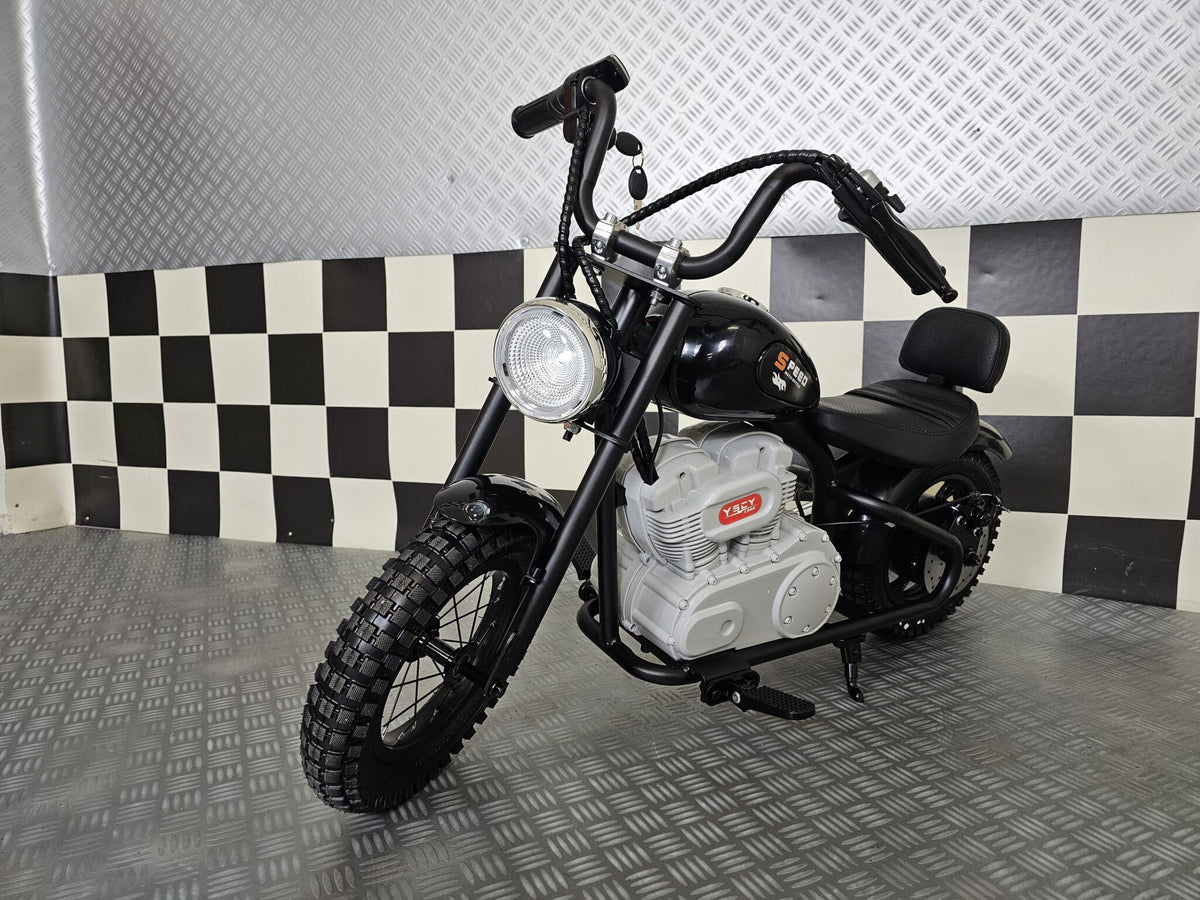 Chopper 24V elmotorcykel för barn – svart