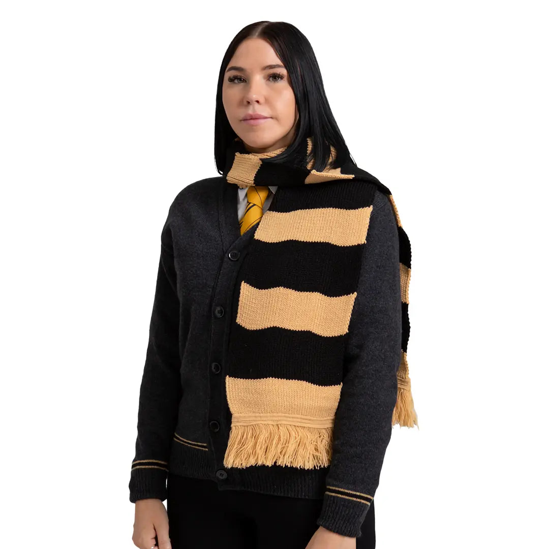 Hufflepuff Striped Scarf - Harry Potter