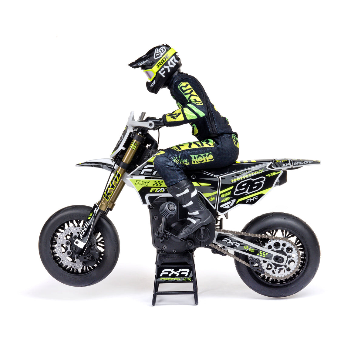 Promoto-SM 1/4 Super Moto Motorcycle, FXR, White: RTR Basic