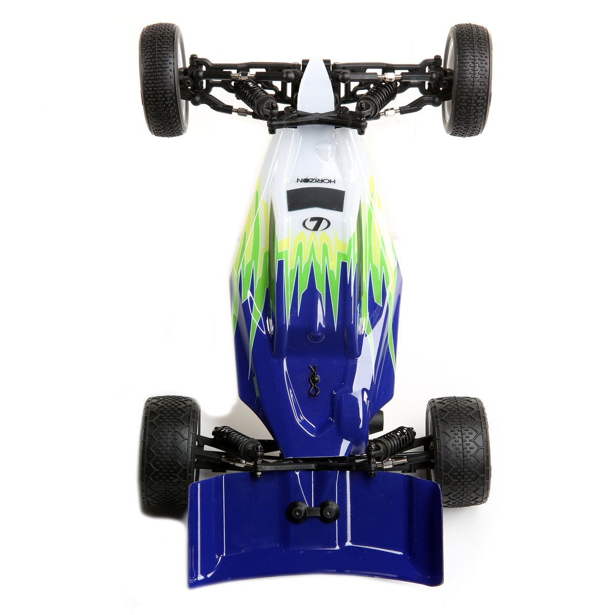 Mini-B, Brushed, RTR: 1/16 2WD Buggy, Blue/White
