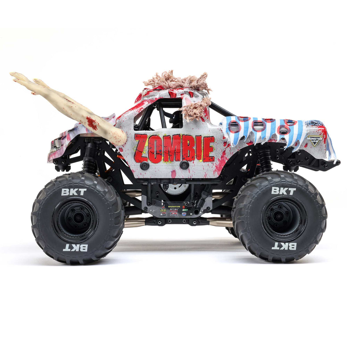 1/18 Mini LMT Zombie 2S 4X4 RTR Brushed Monster Truck (Battery & Charger Included), Red