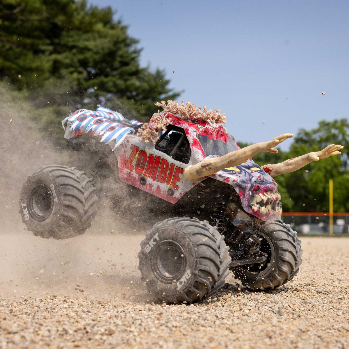 1/18 Mini LMT Zombie 2S 4X4 RTR Brushed Monster Truck (Battery & Charger Included), Red